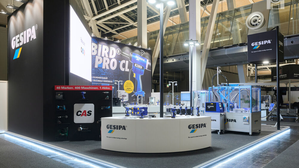 Messestand Gesipa, Messe Euroblech, Messebau ISINGERMERZ