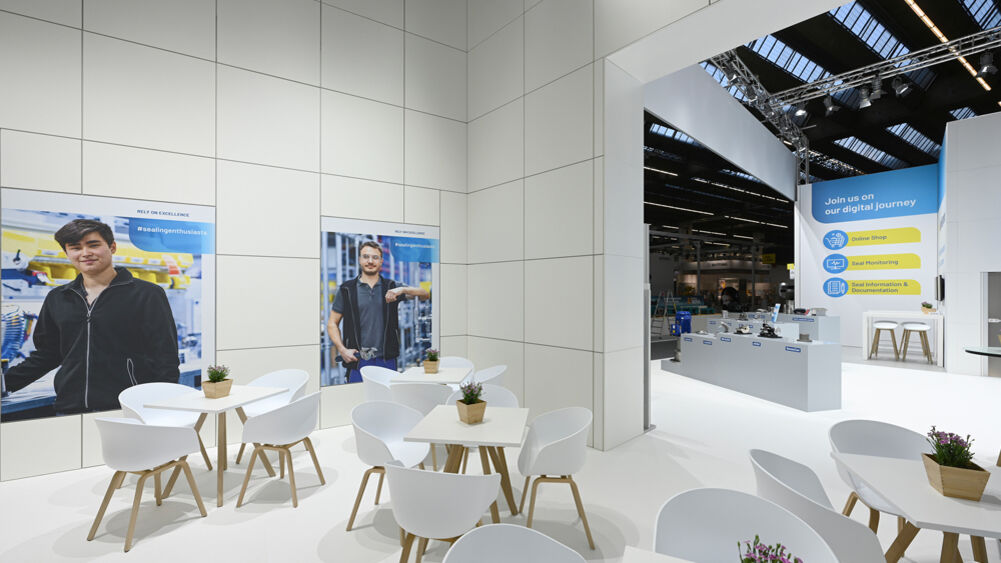 Messestand Eagle Burgmann, Messe Achema, Frankfurt, Isingermerz, Messestandkonzept