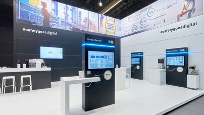Messestand Frankfurt Präsentationsmodule Isinger Merz