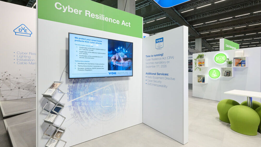 Messestand VDE, Messe Light + Building Frankfurt, Messebau ISINGERMERZ