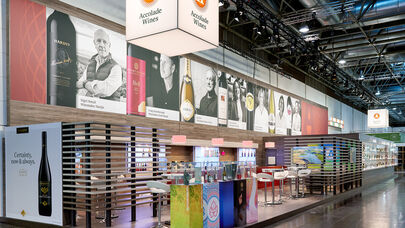 Messestand Accolade Wines, Messe Prowein, Isingermerz, Messebau