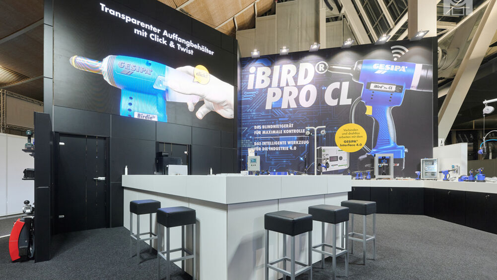Messestand Gesipa, Messe Euroblech, Messebau ISINGERMERZ
