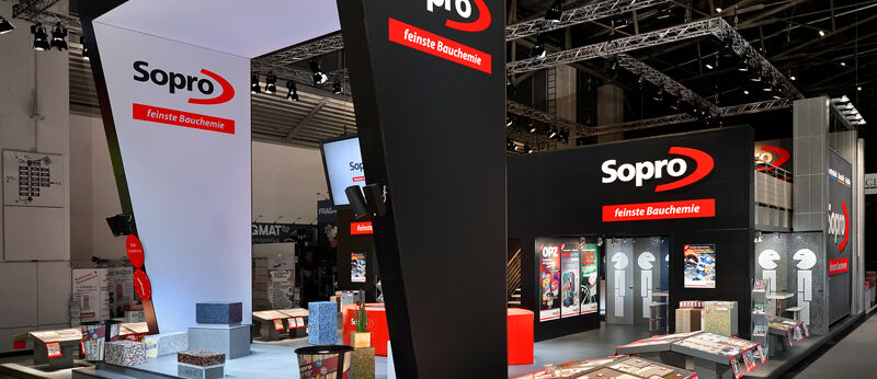 Messestand Sopro Bauchemie, Messe Bau, Messebau Isingermerz