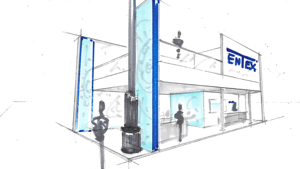 Handscribble, Skizze, Messedesign, Messekonzept