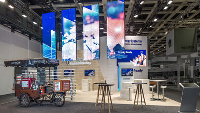 Messestandkonzept Berlin, DMEA, Medientechnik