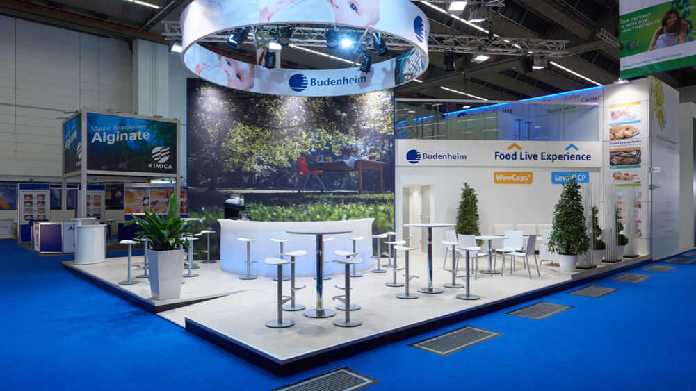 Messestand Chemische Budenheim, Messebau ISINGERMERZ, Messedesign