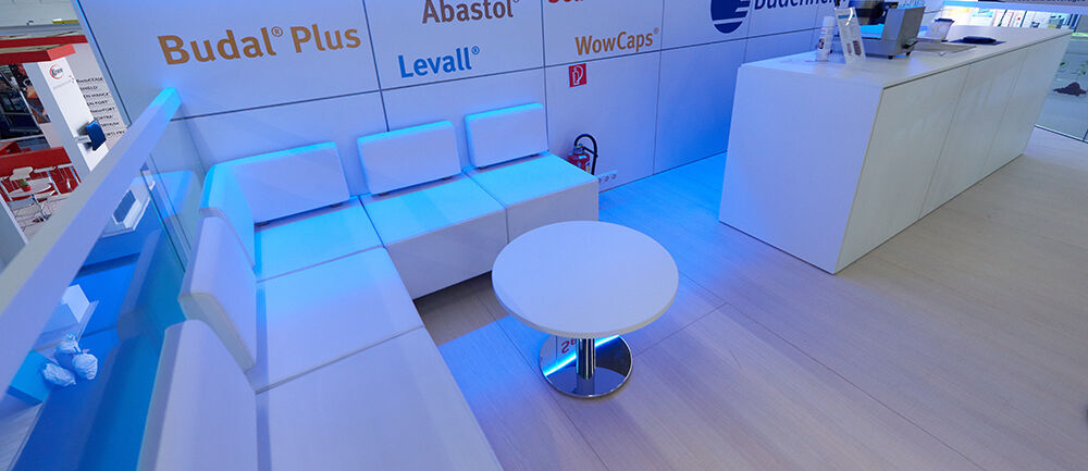 Messestand Chemische Budenheim, Messebau ISINGERMERZ, Designstand