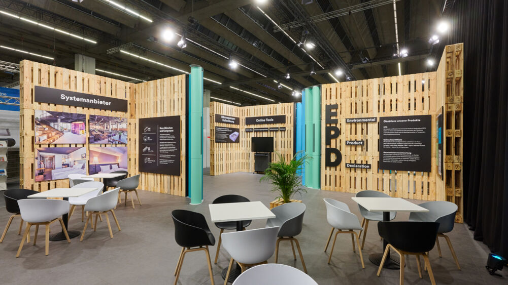 Messestand Kampmann, Messe ISH, Frankfurt, Isingermerz, Messestandgestaltung