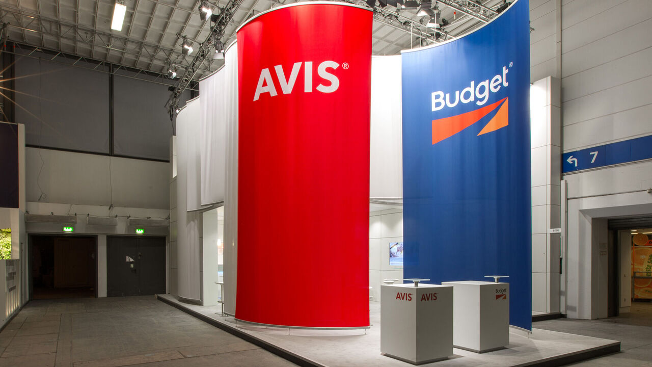 Avis Budget Messestand, Messe ITB Berlin, Messebau ISINGERMERZ