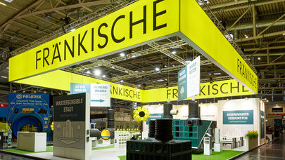 Messestand Fränkische Rohrwerke, Messe IFAT, Isingermerz, Messebau