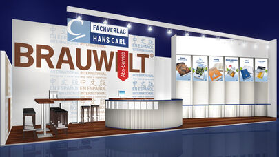 Messestand Fachverlag Hans Carl, Messe Interbau, Messebau Isingermerz