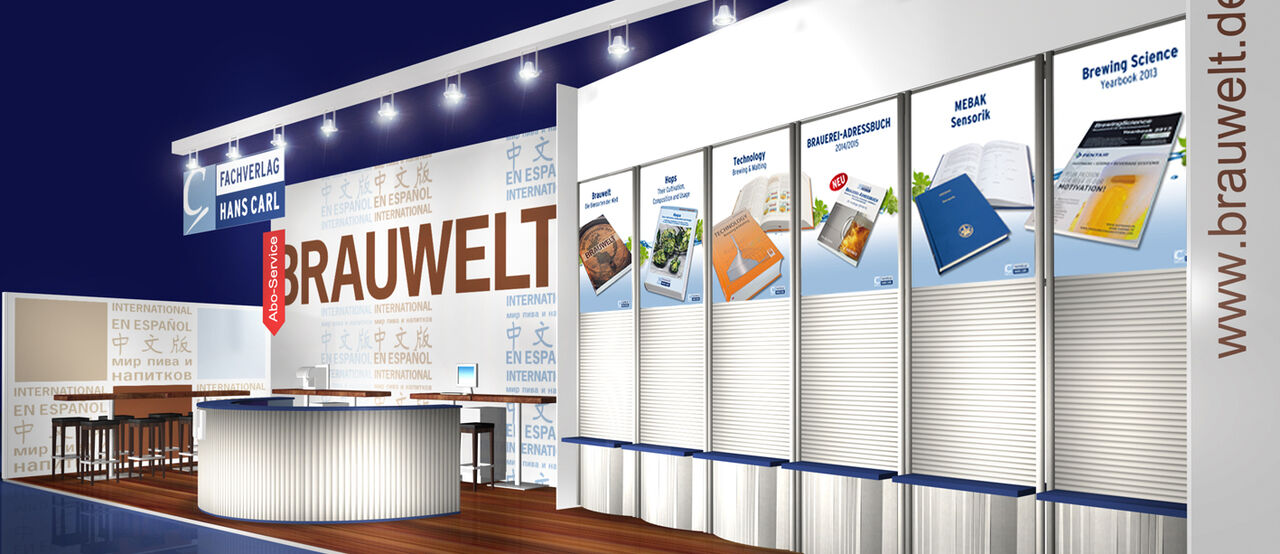Messestand Fachverlag Hans Carl, Messe Interbau, Messebau Isingermerz