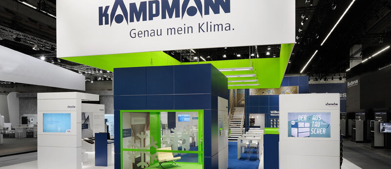 Messestand Kampmann, Messe ISH, Messebau Isingermerz