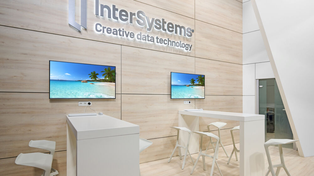 Intersystems Messestand, Messe DMEA Berlin, Isingermerz, Messebau