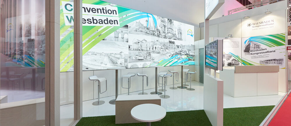 Messestand Wiesbaden Marketing, Messe Imex, RMCC, Rhein-Main-Kongress, Messebau Isingermerz, Messedesign