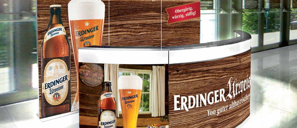 Erdinger Brauerei, mobile Theke, Thekenlandschaft, Isingermerz, Thekenbau, Werkstatt, Schreinerei
