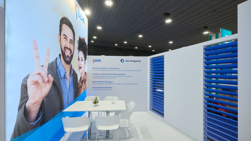 Stuttgarter Versicherung, Messe DKM, Dortmund, Messebau ISINGERMERZ