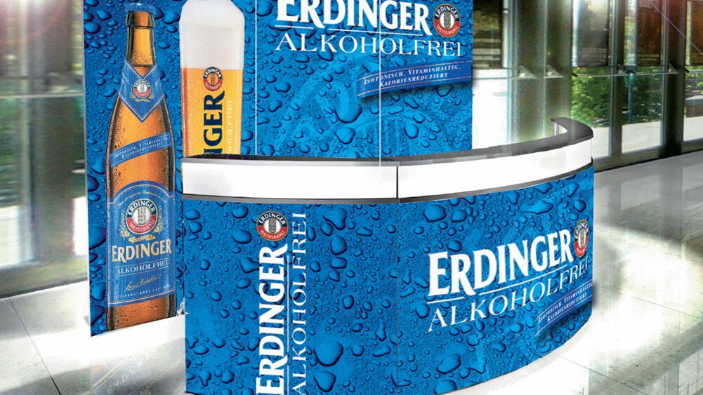 Erdinger Brauerei, mobile Theke, Thekenlandschaft, Isingermerz, Thekenbau, Werkstatt, Schreinerei