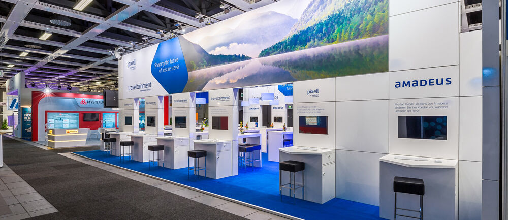 Messestand Amadeus, Messe ITB, Messebau ISINGERMERZ