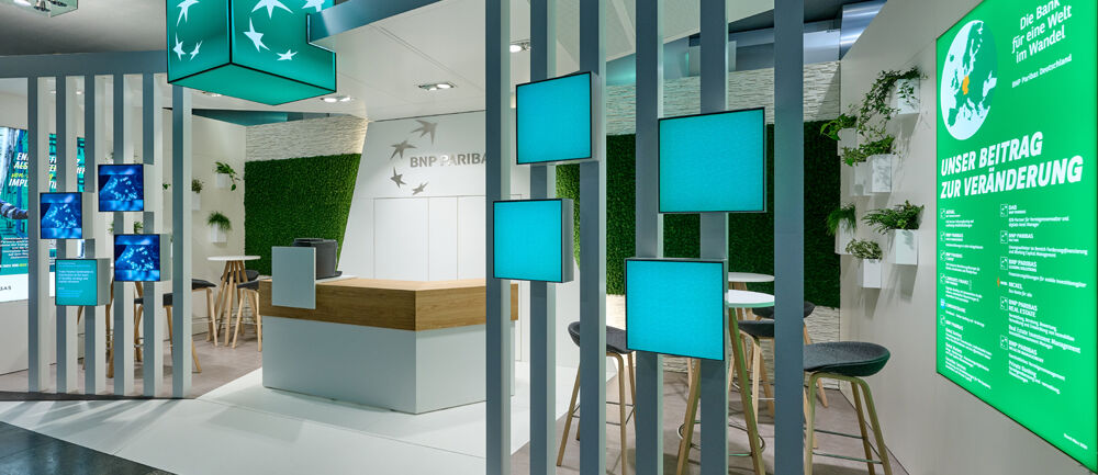 Messestandkonzept, Kleiner Messestand,Bank, Mannheim