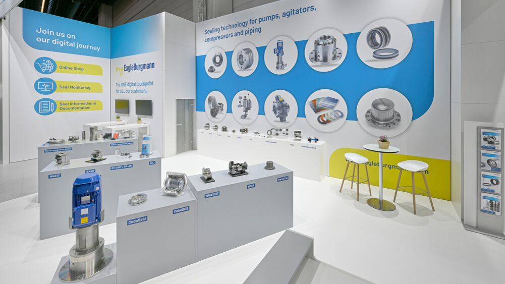Messestand Eagle Burgmann, Messe Achema, Frankfurt, Isingermerz, Messemontage