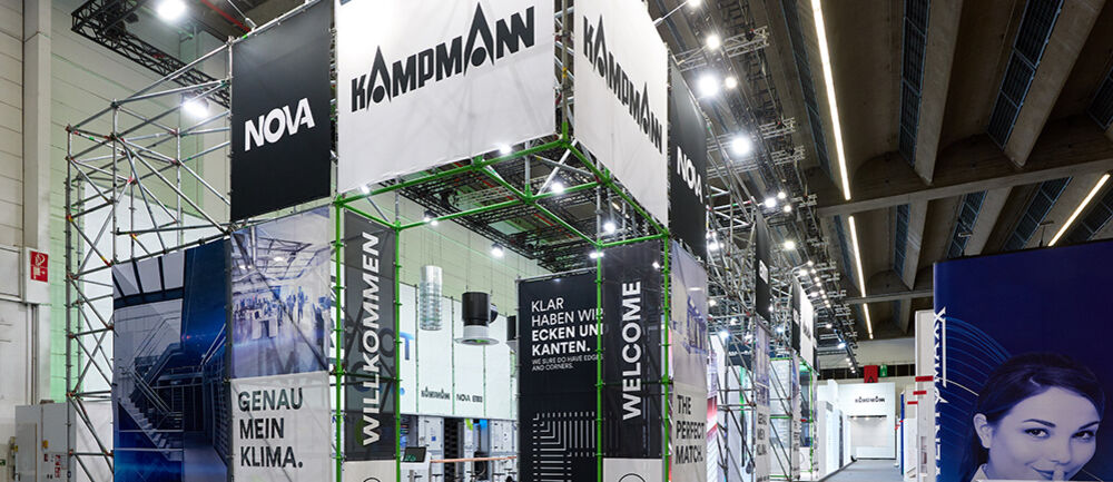 Messestand Kampmann, Messe ISH, Messebau, ISINGERMERZ, Frankfurt
