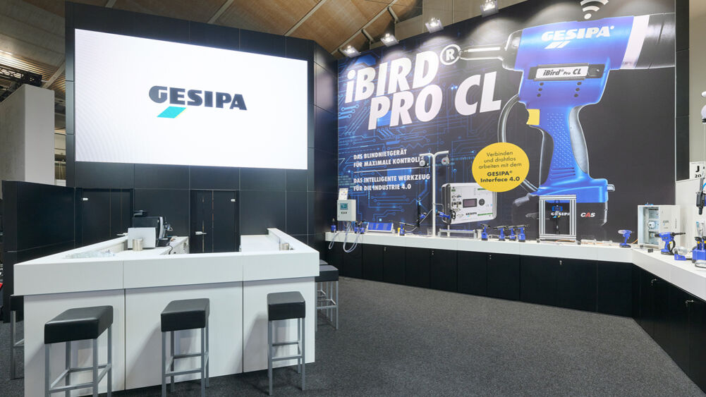 Messestand Gesipa, Messe Euroblech, Messebau ISINGERMERZ