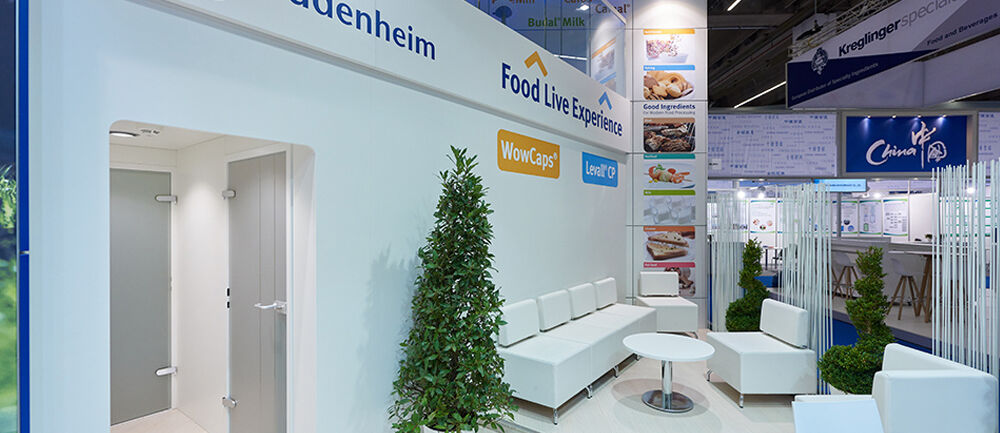 Messestand Chemische Budenheim, Messebau ISINGERMERZ, Messedesign