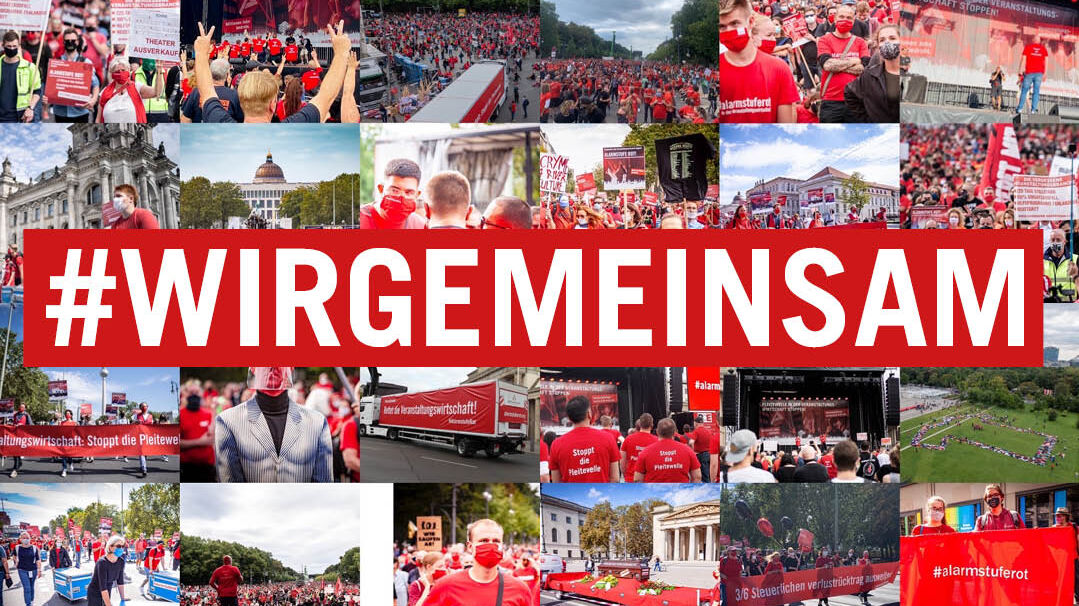 Alarmstuferot, Großdemonstration, Veranstaltungsbranche, Corona, Berlin