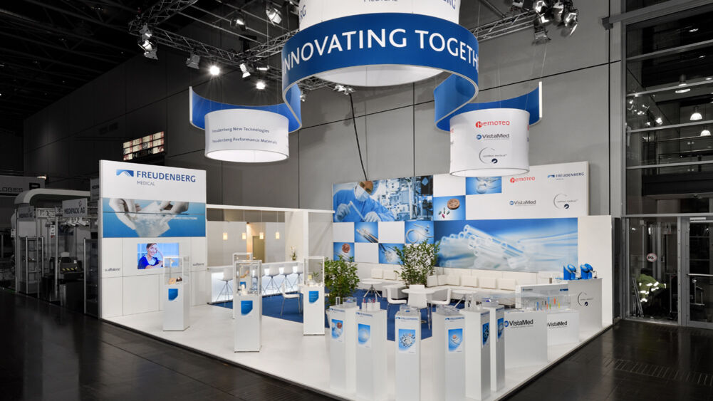 Messestand Freudenberg Medical, Messe Compamed, Messebau Isingermerz