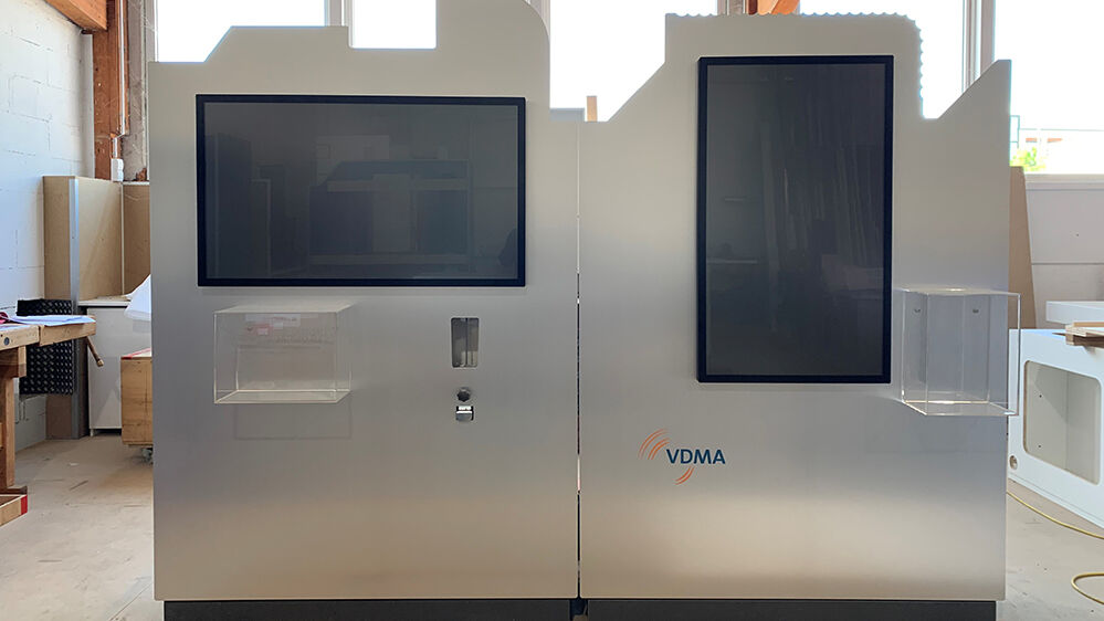 Messestand VDMA, Messe IFAT, Maschine, Kunststoffrecycling, Nachhaltigkeit, Isingermerz, Messekonzept, Produktion