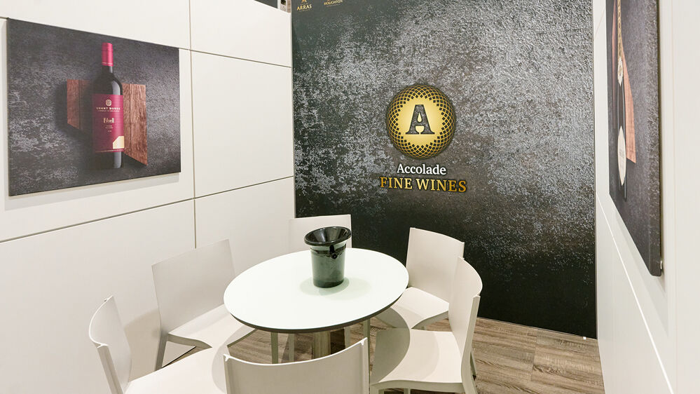 Messestand Accolade Wines, Messe Prowein, Isingermerz, Messestandbau