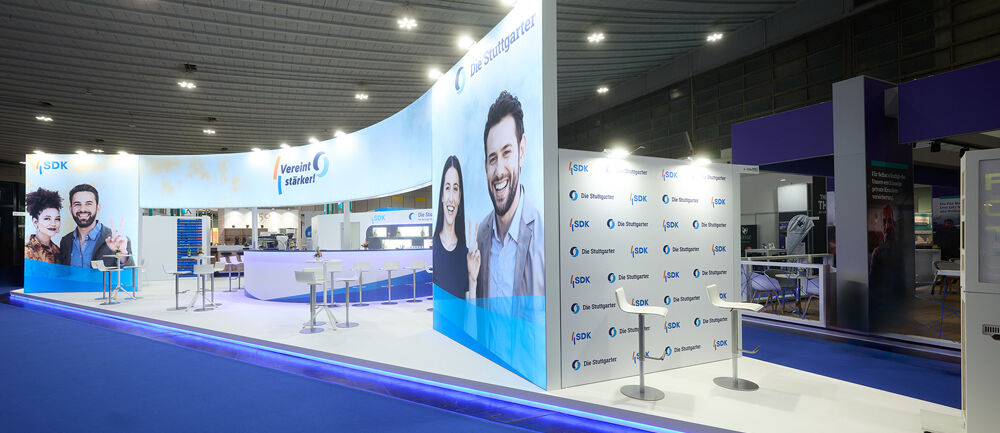 Stuttgarter Versicherung, Messe DKM, Dortmund, Messebau ISINGERMERZ