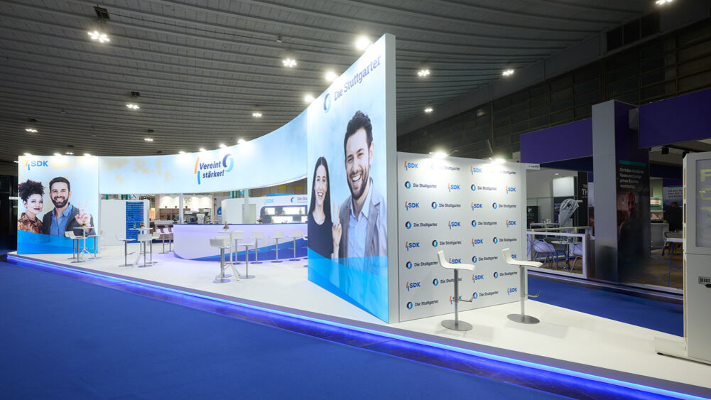 Stuttgarter Versicherung, Messe DKM, Dortmund, Messebau ISINGERMERZ