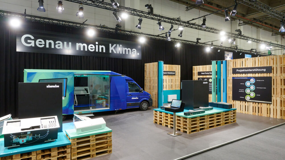 Messestand Kampmann, Messe ISH, Frankfurt, Isingermerz, Messedesign