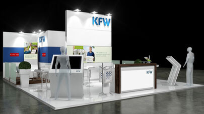 KfW Messestand Pitchgewinn
