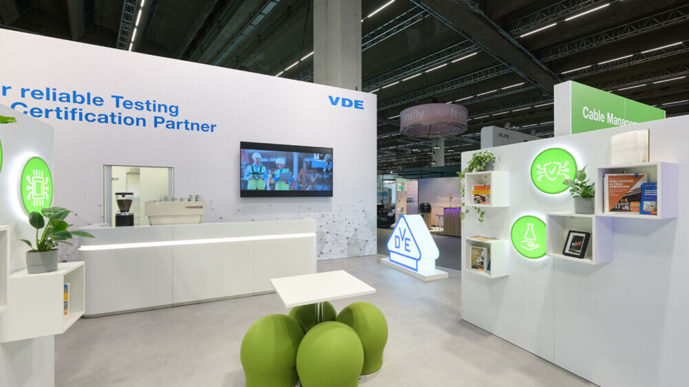 Messestand VDE, Messe Light + Building Frankfurt, Messebau ISINGERMERZ