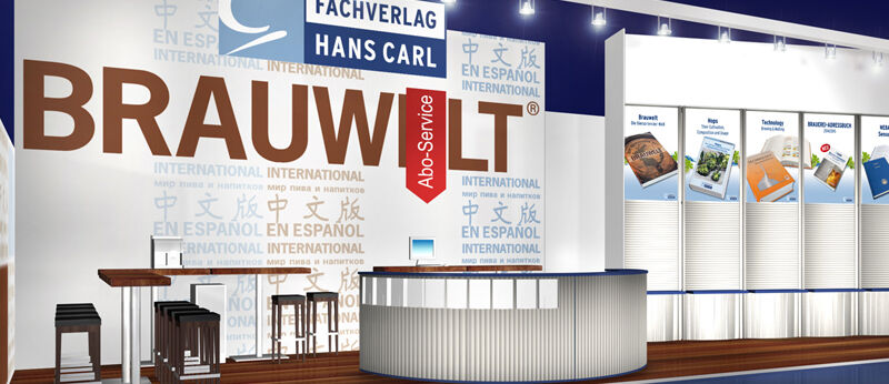 Messestand Fachverlag Hans Carl, Messe Interbau, Messebau Isingermerz