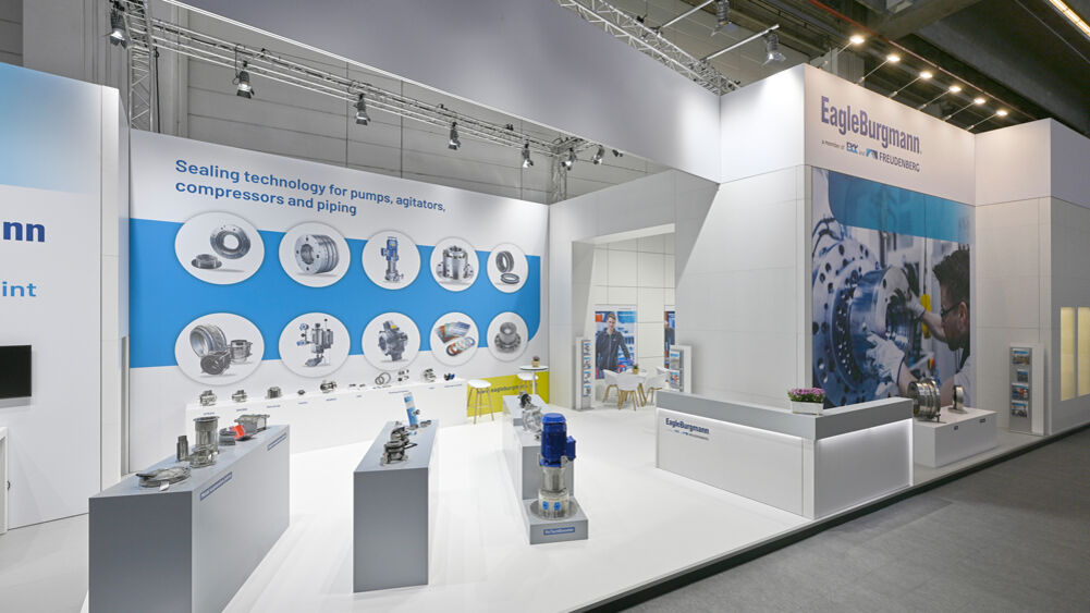 Messestand Eagle Burgmann, Messe Achema, Frankfurt, Isingermerz, Messekonzept
