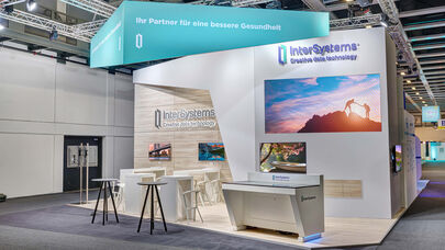 Intersystems Messestand, Messe DMEA Berlin, Isingermerz, Messebau