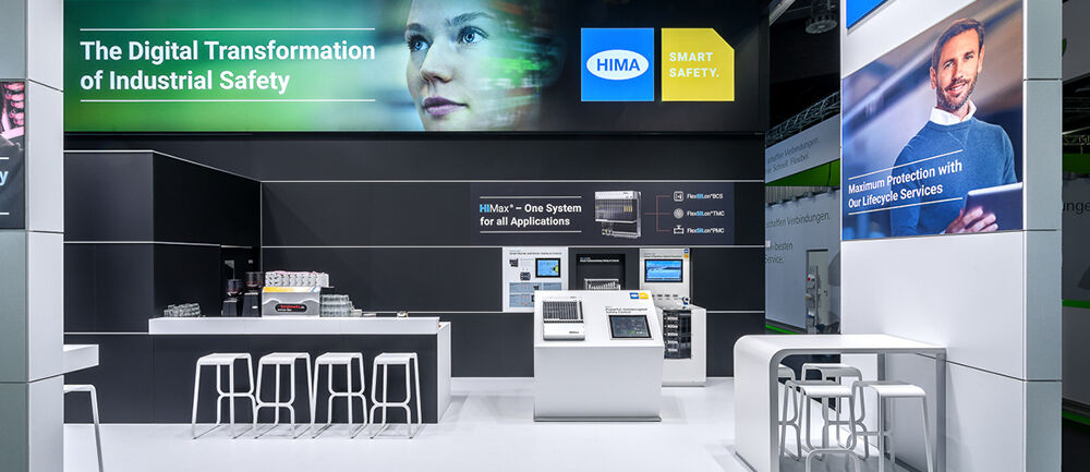 Messestand HIMA, Messe SPS, Messebau ISINGERMERZ, Raumgefühl