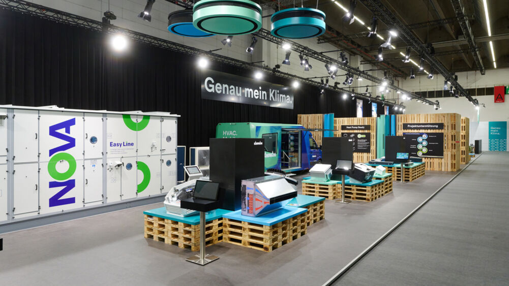 Messestand Kampmann, Messe ISH, Frankfurt, Isingermerz, Messestand