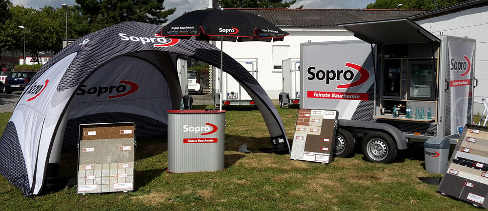 Roadshow, Sopro Bauchemie, Promotion, Isingermerz, Hausmesse, Firmenjubiläum, Workshop, Fachhandel, Promotionaktion, Eventservice, Event, Promotionstand