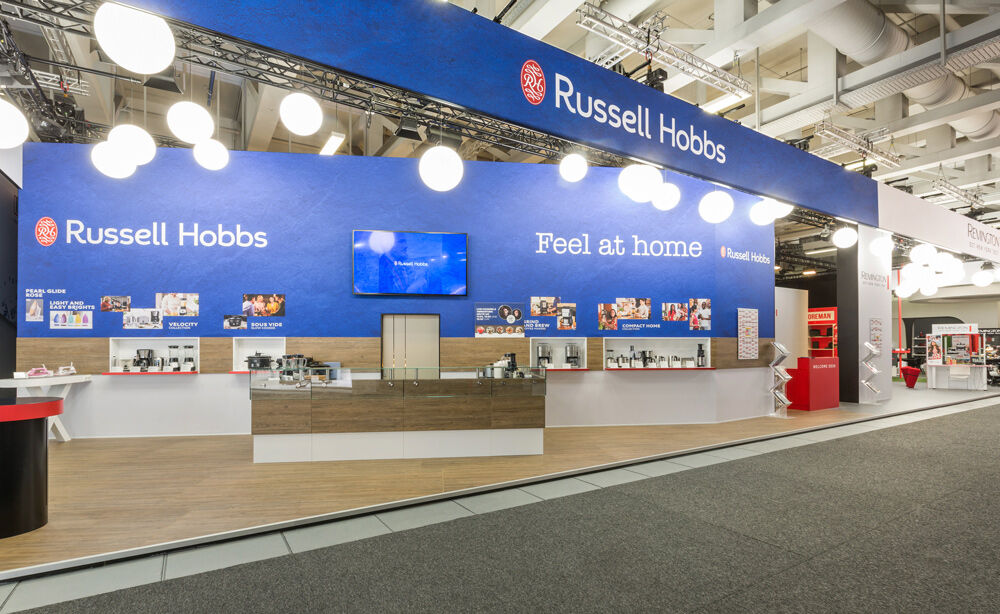 Messestand Remington, RussellHobbs, Varta, Messe IFA, Messebau, Isingermerz, Messekonzept