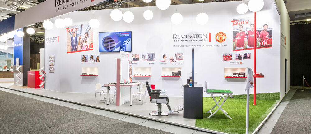 Messestand Remington, RussellHobbs, Varta, Messe IFA, Messebau, Isingermerz, Messekonzept