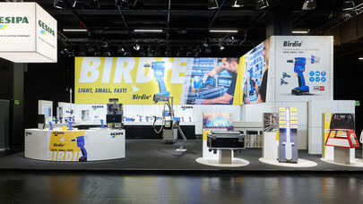 Messestand Gesipa, Eisenwarenmesse Köln, Isingermerz, Messebau