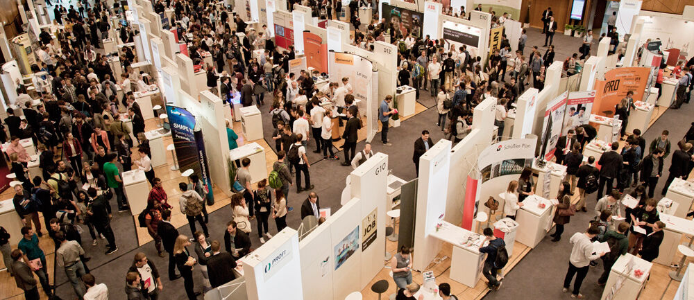 Event Konaktiva, TU Darmstadt, Unternehmenskontaktmesse, Studenten, Darmstadtium, Kongressbau, Eventbau, Isingermerz, Messebau, Studentenmesse