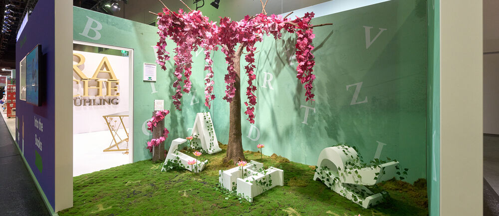Thalia Messestand, Buchmesse Frankfurt, Messebau ISINGERMERZ, Messedesign