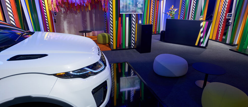 Roadshow, Landrover, Isingermerz, Agentur Voss+Fischer, Dschungelstyle, Jaguar, temporäre Präsentation, Eventdesign