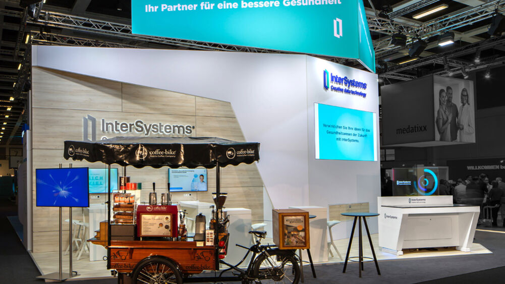 Intersystems Messestand, Messe DMEA Berlin, Isingermerz, Messebau